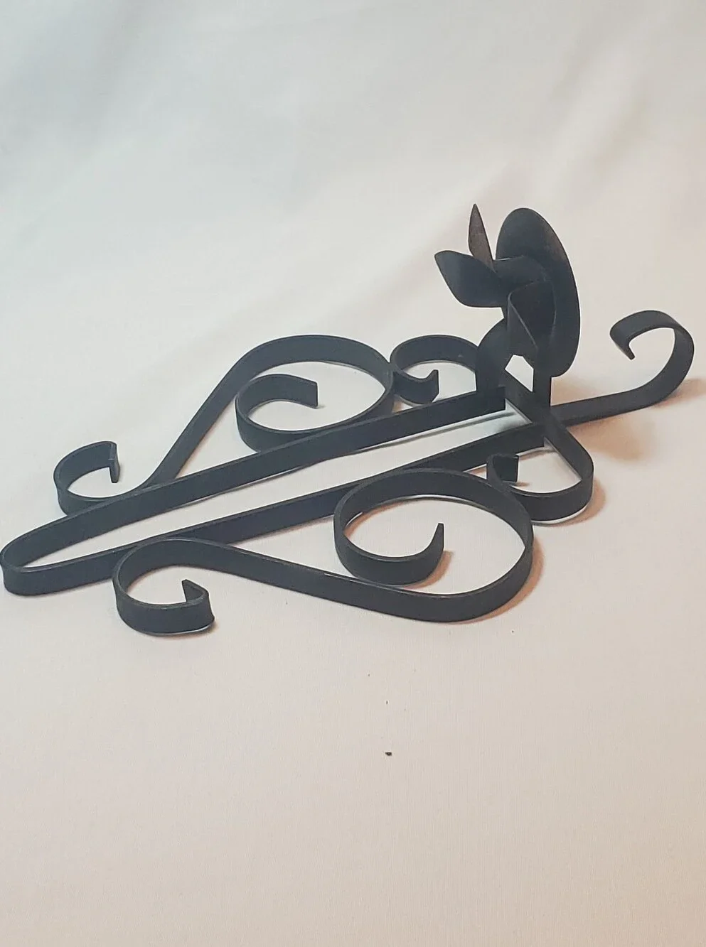Black Victorian Gothic Vtg Scroll Wall Hanging Sconce Taper Candle Holder